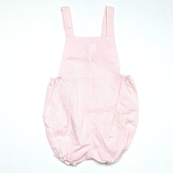 Vintage Sweet Temptations Sunsuit Girls Size 18m Pink Stripe Tulip Bubble Romper - Picture 2 of 3